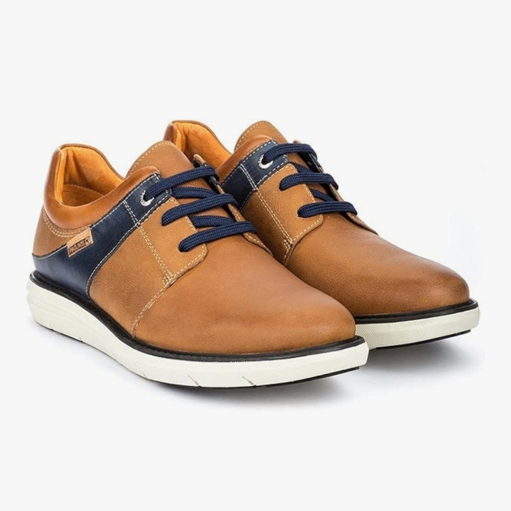 Pikolinos Antwerp Brandy Lace Up Lightweight Leather Men's Shoes Size 46